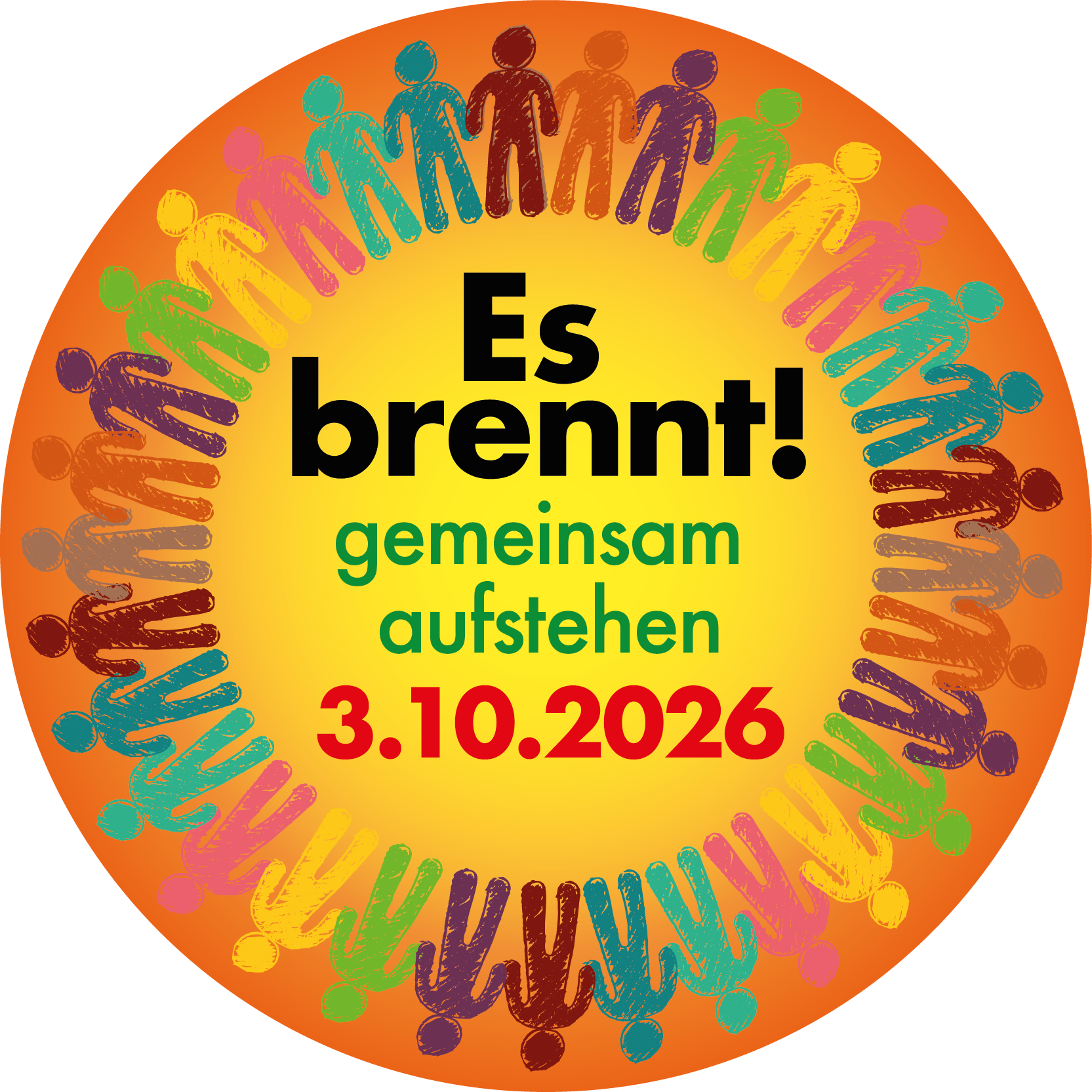 Es brennt! Menschenkette Kelmis → Aachen · 3.10.2026