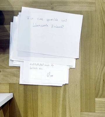 Zettel 025: Für eine gerechte und lebenswerte Zukunft!